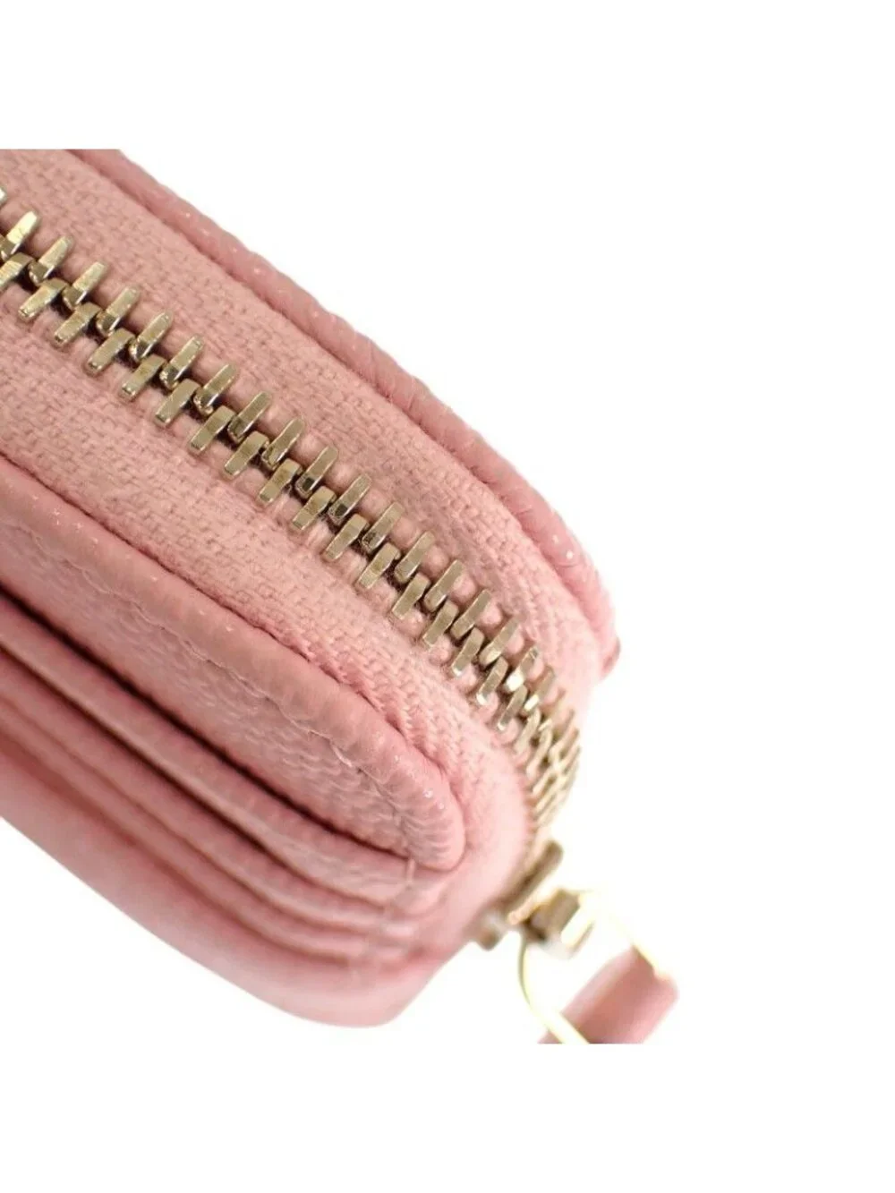 Chanel Classic Zip Coin Purse Mini Wallet Caviar Leather Pink Quilted CC Logo